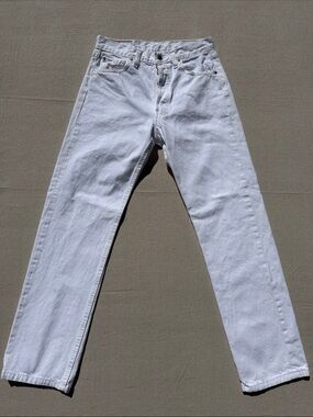 Vintage 90’s Levi's Men's White Straight Jeans